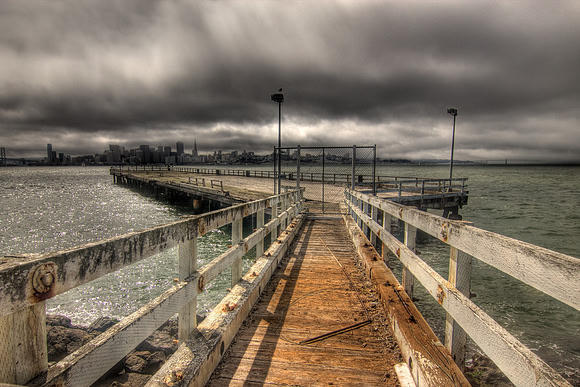 Stormy Pier at Treasure Island