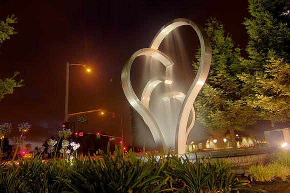 Idea Fountain at Night