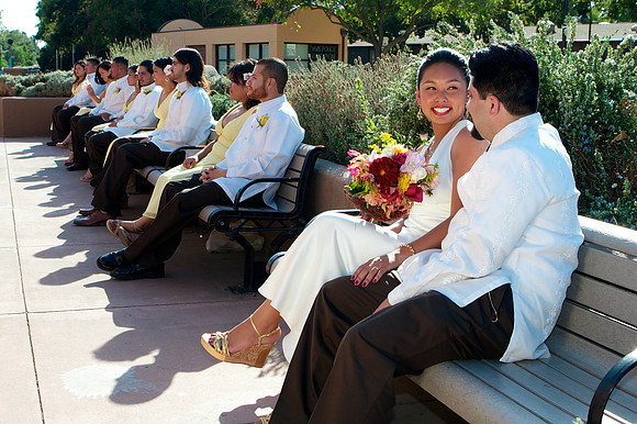 Just loungin' after the ceremony