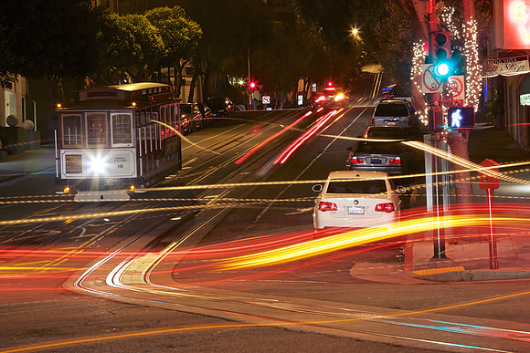 Cable Car Light Trails