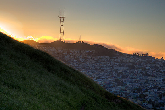 Sunset View of Sutro Tower